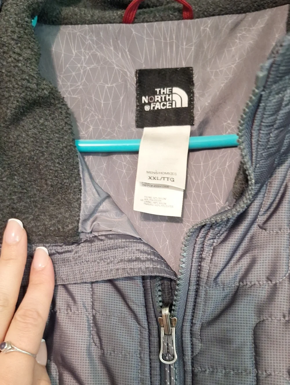 The North Face Mens Gray Zipper Coat Size Xxl